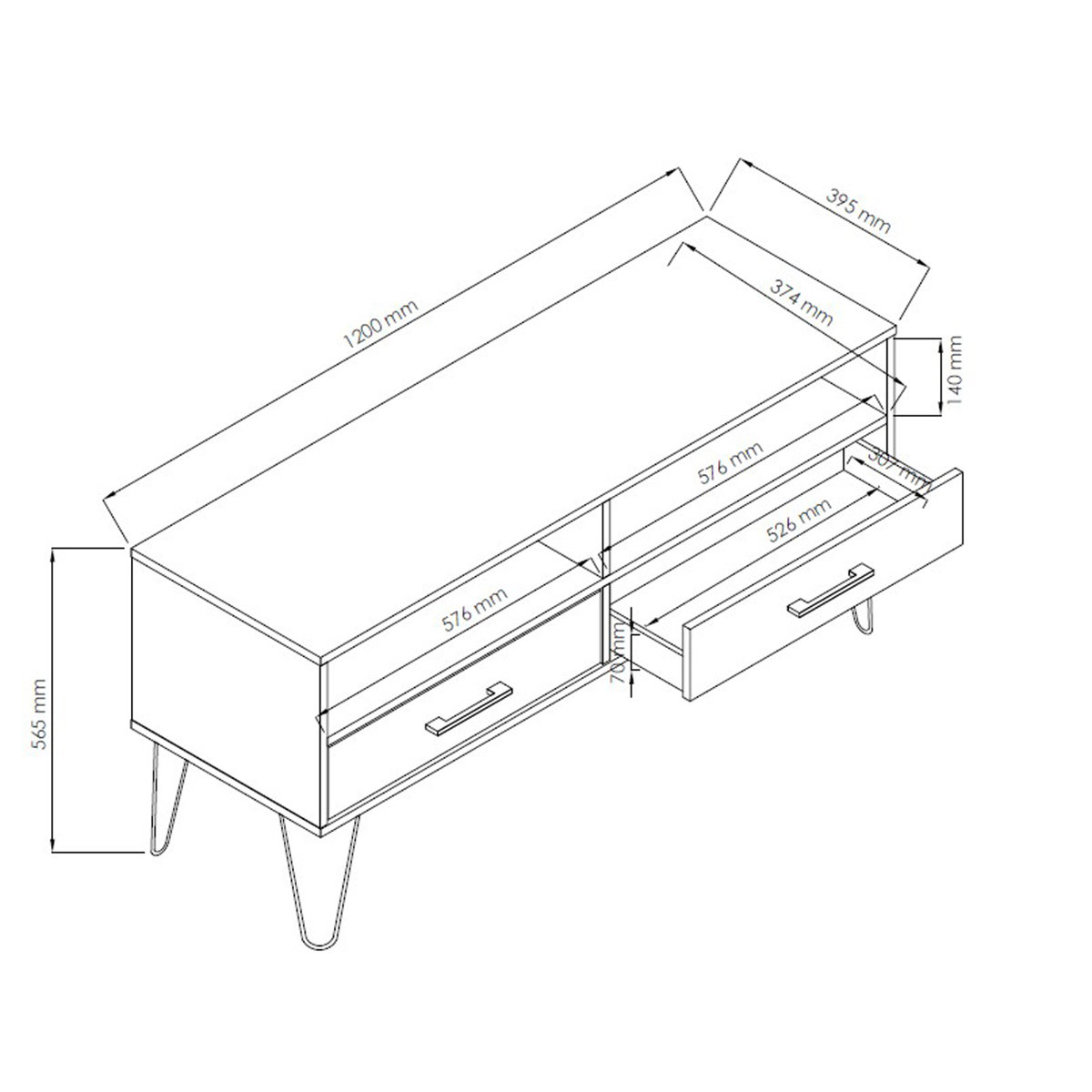 Oliver Elissa TV Stand for TVs up to 42" & Reviews Wayfair.co.uk